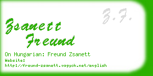 zsanett freund business card